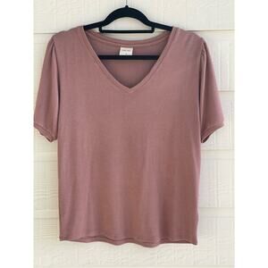 MOD REF short sleeve sweater blouse Medium rose pink